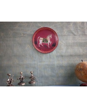 Wooden Wall Decor Plate - Red